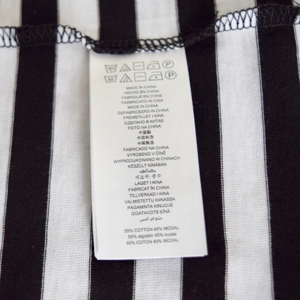Michael Kors Black & White Striped Tee w/ Tie-Hem - Picture 7 of 7